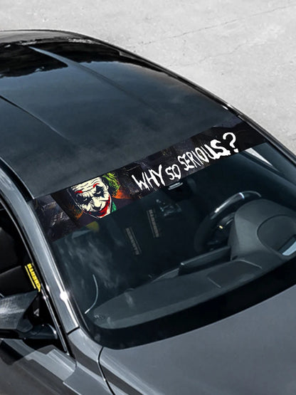 Why So Serious Car Sticker funny Joker Front Windshield Decal Vinyl Car Accessories Decor Car shade decoration DIY Stickers