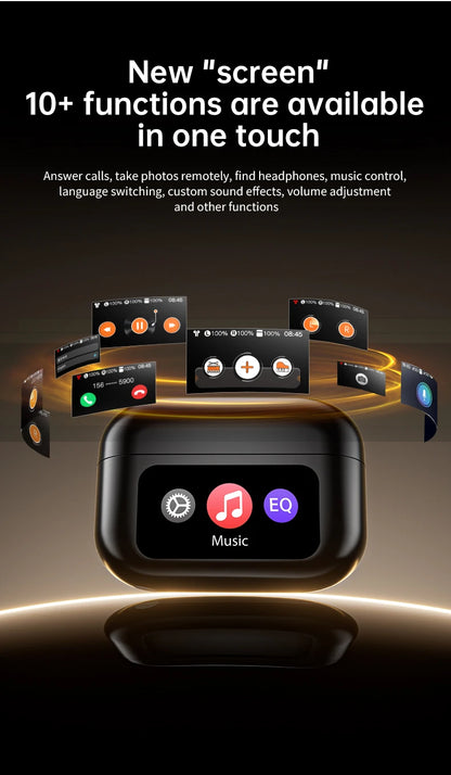 AI Translation Headphones True Wireless Earbuds LED Power Display Earphones with Wireless Charging Case