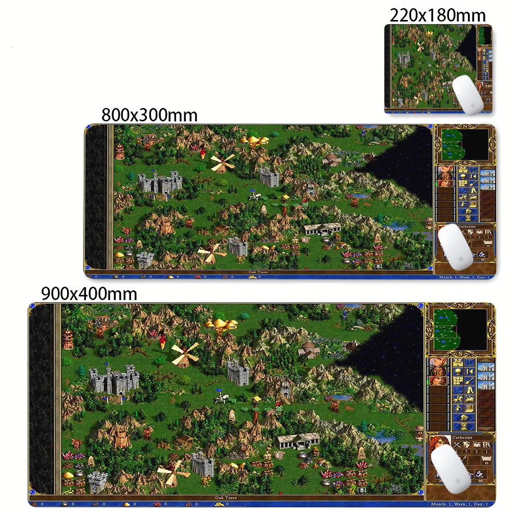 Gaming Laptops Keyboard Mat Desk Protector Gamer Mats Anime Heroes of Might and Magic 3 Map Deskmat Laptop Accessories Mouse Pad