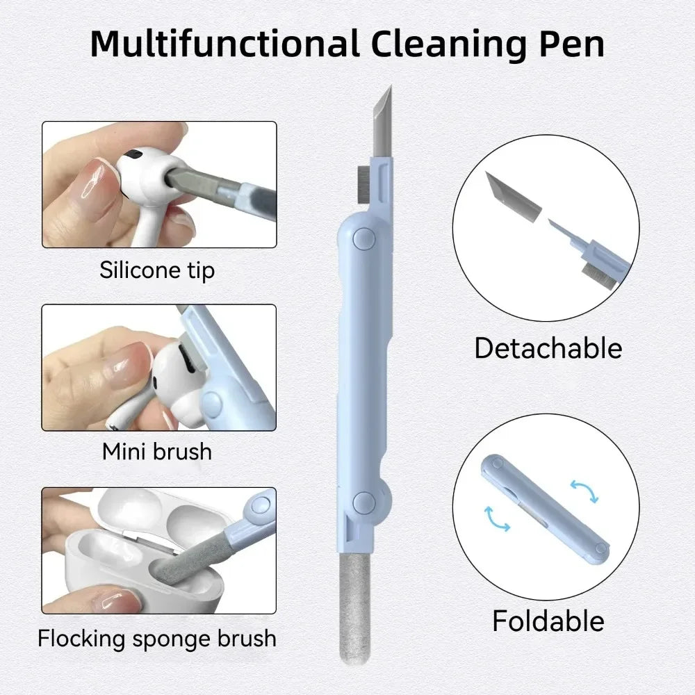 7 in 1  Earbuds Cleaning Pen for Earbuds Portable Wireless Earphone Case Cleaning Tools Kit Cleaning Brush