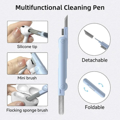 7 in 1  Earbuds Cleaning Pen for Earbuds Portable Wireless Earphone Case Cleaning Tools Kit Cleaning Brush