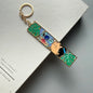 Anime Metal Hollow Out Keychains Bookmark Cute Jet Manga Fashion Bag Key Tag Jewelry Accessory Key Ring Holder Gift Anime