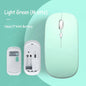 Battery-Powered Wireless Mouse Slim Bluetooth-compatible Computer Mice Portable Cordless Mouse for iPad Laptop Desktop Tablet