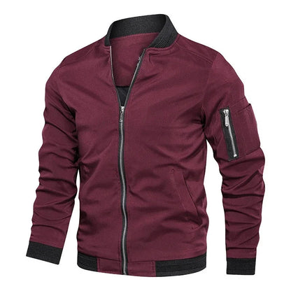Spring Autumn Men's Windbreaker Jacket Casual Lightweight Jacket For Men Sports Zip Up Coat with Pockets Clothing