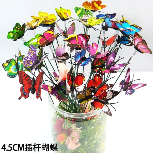Bunch of Butterflies Garden Yard Planter Colorful Whimsical Butterfly Stakes Decoracion Outdoor Decor  Gardening Decoration