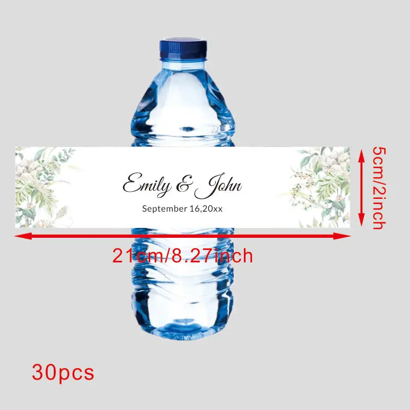 Custom 30 pieces Celebration label Personalized bottle label sticker Custom name text sticker