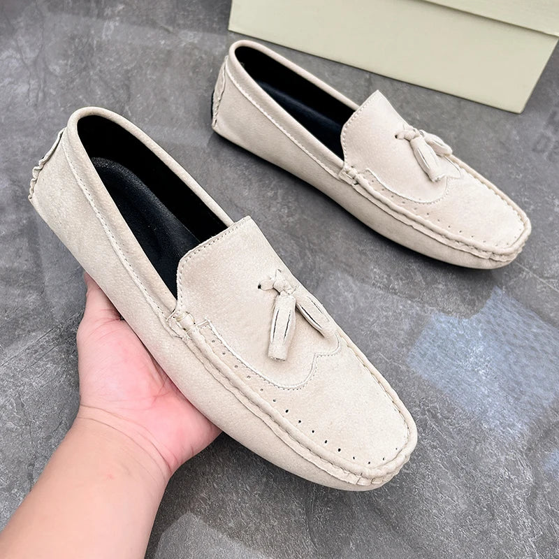 Loafers Men Casual Shoes Tassel Brogue Big Size Driving Shoes Men Loafers Moccasins Breathable Slip on Loafers for Men Shoes