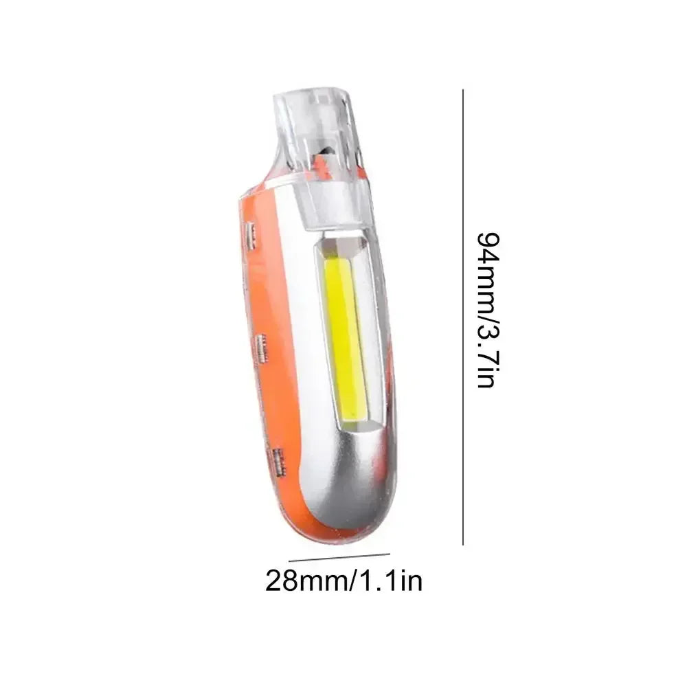 2-in-1 COB Strong Light and Whistle Light Creative Shape Key Chain Pendant Portable Led Flashlight Handheld Keychain Lamp
