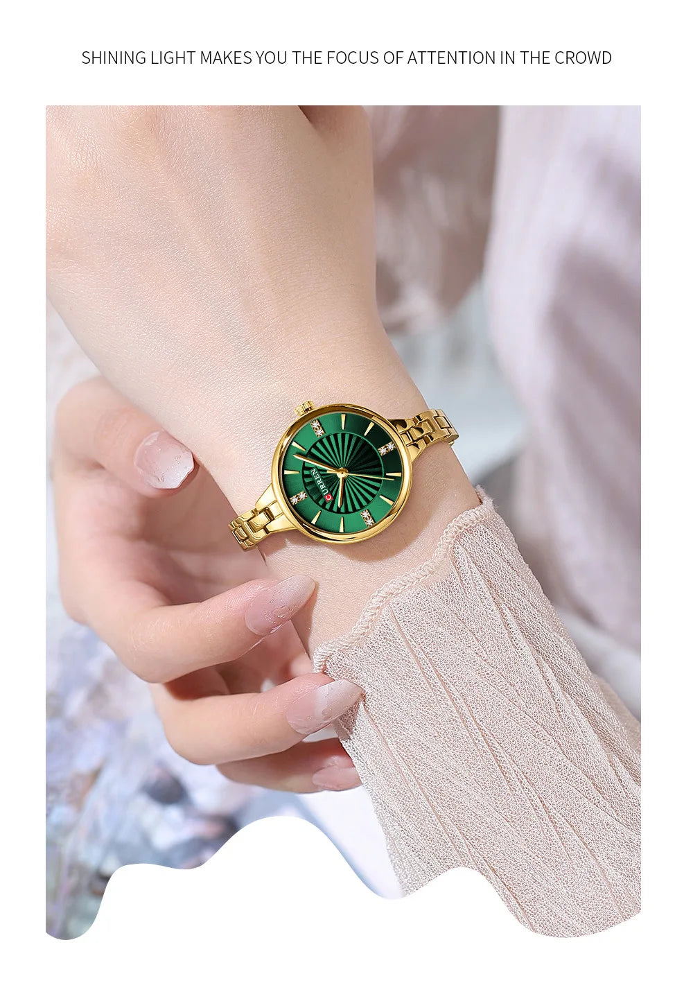 CURREN 9097 Elegant Women's Quartz Watch Luxury Stainless Steel Strap Women's Watch часы женские наручные