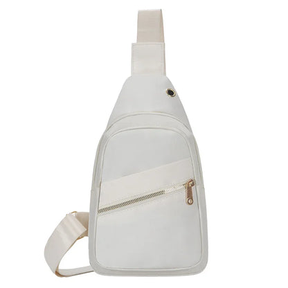Women's Crossbody Bag New Korean Simple Women's Chest Bag Large Capacity Women's Outdoor Casual Embroidery Quilt Single Shoulder