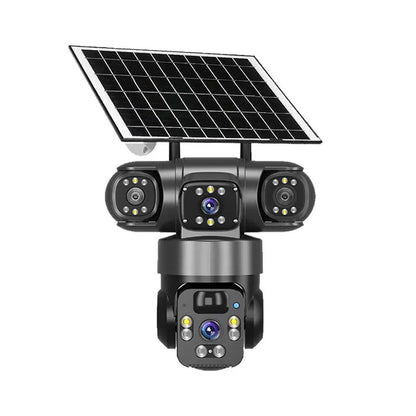 15MP IP Wifi Camera Solar Camera Outdoor 3 Lens 3 Screen 10X Zoom PIR Human Detect Cameras Night Vision CCTV Security Protection
