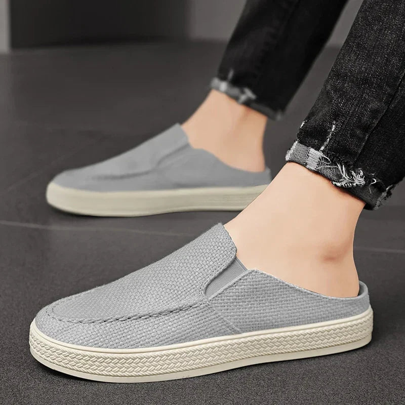 Summer 2026 New Men's Half-toe Slippers, Outdoor Casual Shoes, and Men's One-legged Lazy Shoes