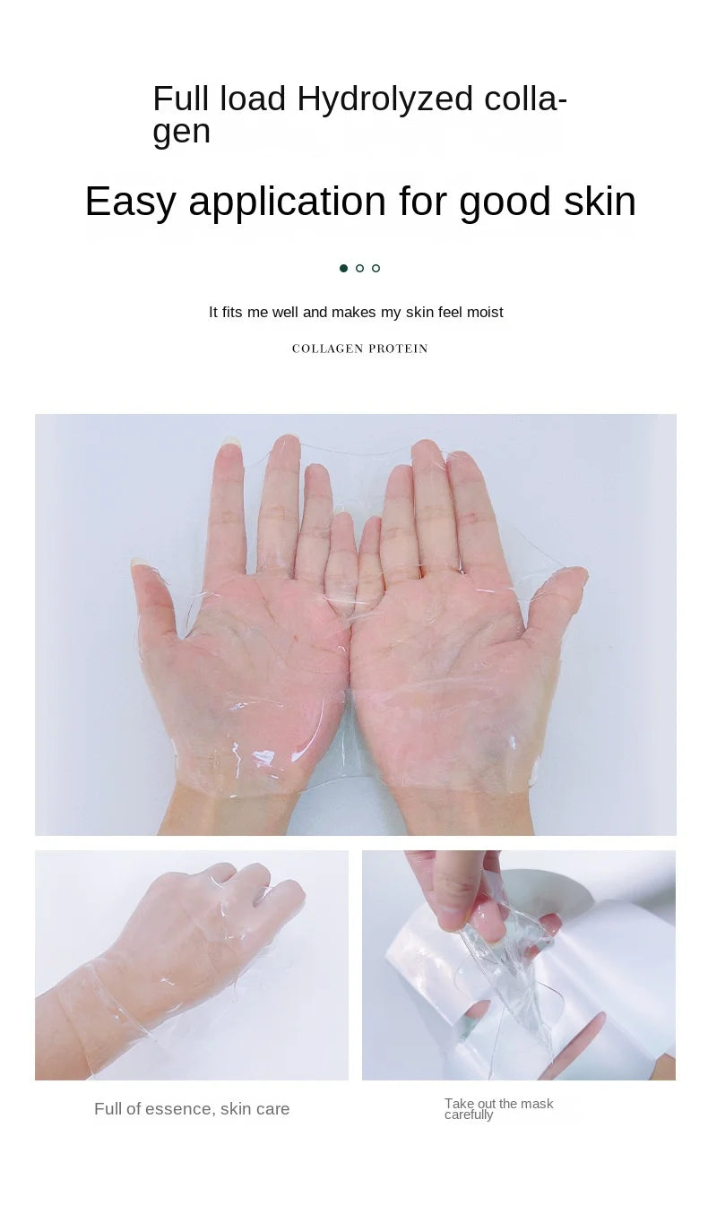 Seaweed Collagen Filling Crystal Mask Jelly Moisturizing Wrinkle Removal Skin Transparent Mask Skin Care Masque Beauty Health