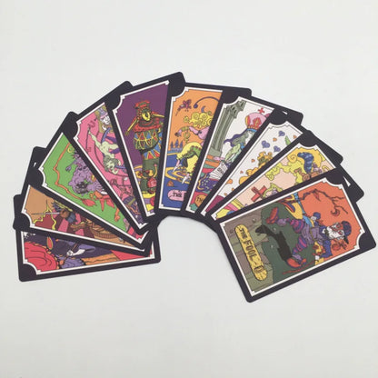 10.3*6cm JoJo Bizarre Adventure Tarot Cards 84 pcs Divination Deck 4*2.3 inch Oracle Board Playing Table Games For Party