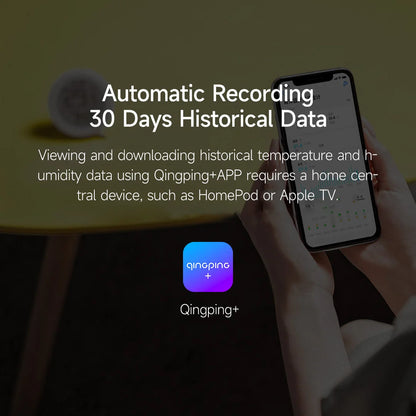 Qingping Temperature Humidity Sensor T Version Thread/BLE High-precision Indoor E-Link INK Thermometer work with Apple HomeKit