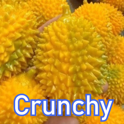 Handmade Crunchy Squishy Durian and Dragon Fruit Stress Ball Squeeze Toy, Squishy Fidget Ball, ASMR Sensory Stress Relief Toy