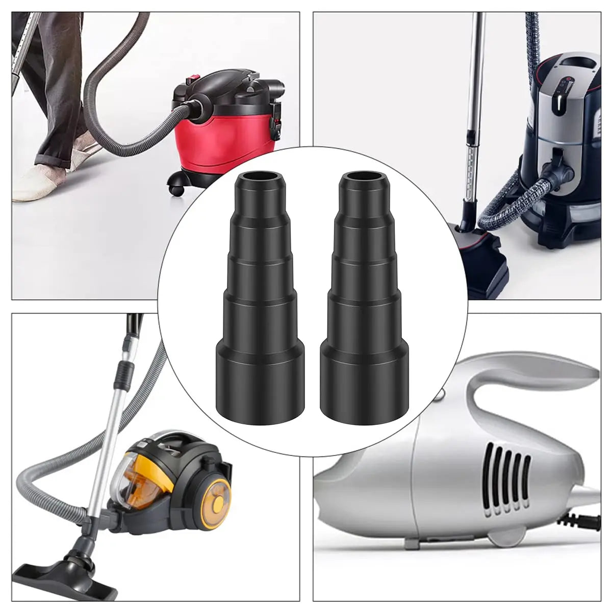 Airtight Universal Vacuum Hose Adapter 50-23mm Efficient Dust Collection Reducer Set for Power Tool Workshop Dust Free