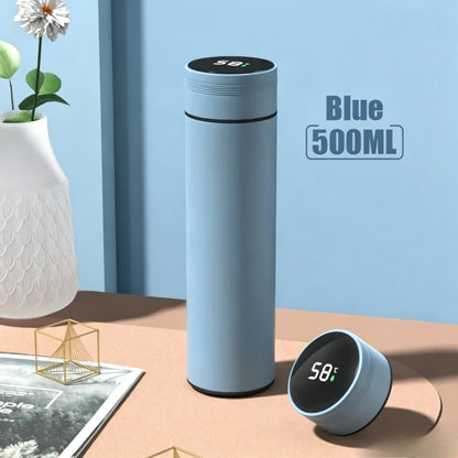 Outdoor Vacuum Insulated Cup 500ML Stainless Steel Smart Temperature Display Thermos Bottle Portable Water Mug