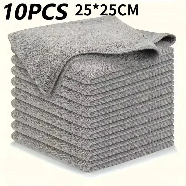 5Pcs Thicken Microfiber Cleaning Cloths Bicycle Car Kitchen Clean Towel Absorbent Soft Stain-removing Cloth Reusable Clean Tools