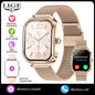LIGE Fashion Design Women Smart Watch 1.75" Curved Screen Smartwatch Bluetooth Call Clock IP68 Waterproof Diamond Case Bracelet