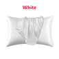 New 2pcs Nordic Pure Emulation Silk Pillowcase White Black Grey Decorative Pillow Covers Luxury Comfortable Home Bedding Cases