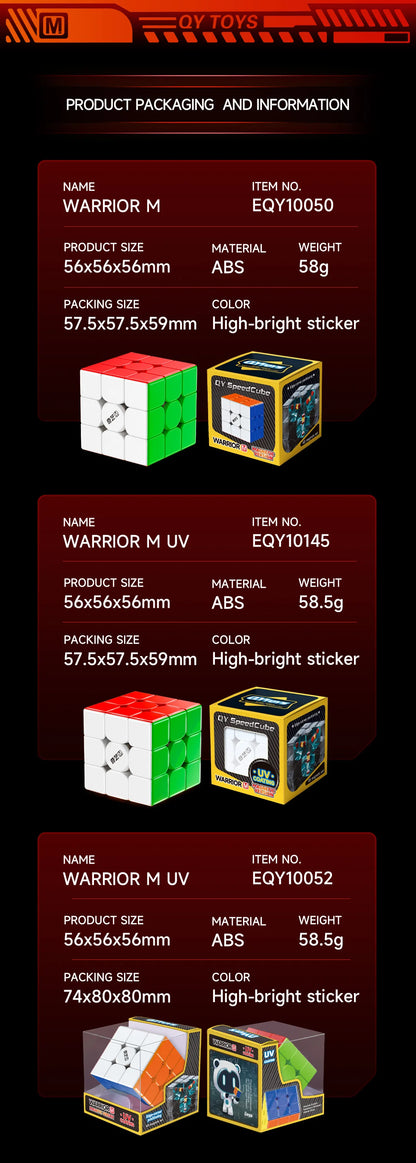 QiYi Warrior Magic Cube 3x3 Magnetic UV Educational Puzzle Magic Cube Toys For Children Kids Gift Toy Cubo Magico