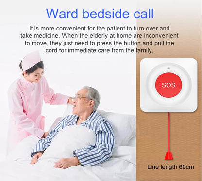Smart Tuya WiFi/Zigbee Emergency SOS Button Wireless Call Button for Elderly and Patients Safety Alert System for Quick Help