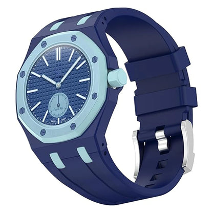 PC Case+Silicone Strap for Swatch X AP Royal Pop Pocket Watch Changer To Wristwatch Integrated Modification Accessories