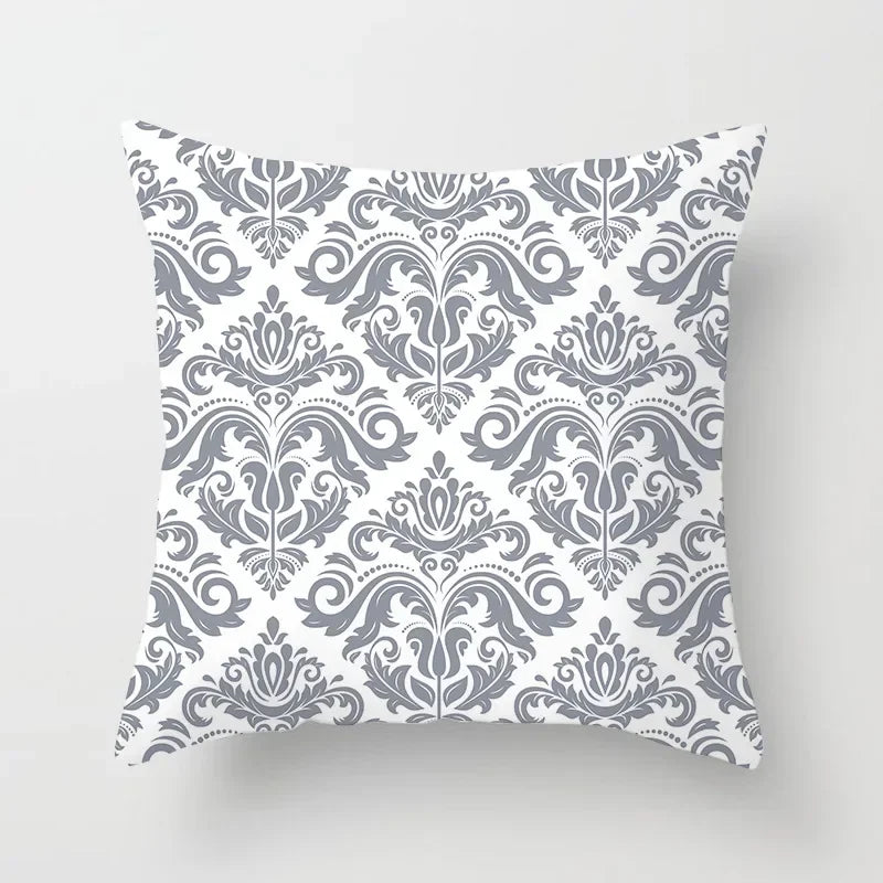 European Gray Pillowcase Geometric Pillow Cover Sofa Cushion Cover Garden Throw Pillows Hotel Outdoor Cushions car Chair 45X45cm