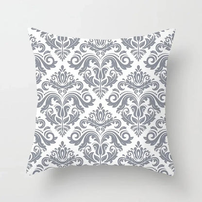 European Gray Pillowcase Geometric Pillow Cover Sofa Cushion Cover Garden Throw Pillows Hotel Outdoor Cushions car Chair 45X45cm