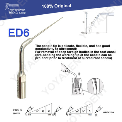 Woodpecker DTE Dental Endo Tips Ultrasonic Scaler Tips Scaling Tips ED-Series Fit NSK SATELEC Scaler Handpiece Dentistry Product