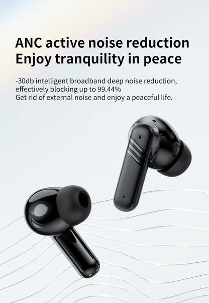 AI Translator Bluetooth Earbuds, LCD Touch Screen TWS Headset with Noise Reduction & Noise Canceling, Wireless Travel Headphones