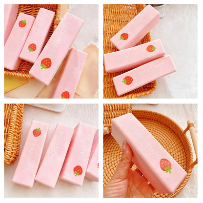 Cute Strawberry Milk Bar Squishy Toy Soft Slow Rising Squeeze Stress Relief Toy Funny Anti-Stress Sensory Toy for Adults Gifts