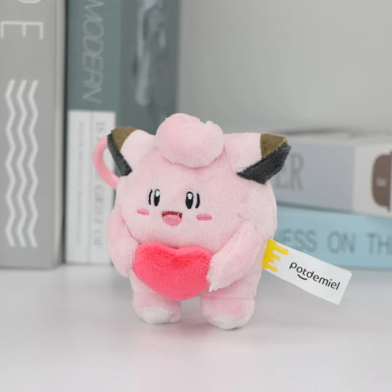 Pokemon Plush Keychain Anime Jigglypuff Gengar Sprigatito Urchin Mimikyu Sylveon Mew Umbreon Rowlet Stuffed Plushies Toys Gifts
