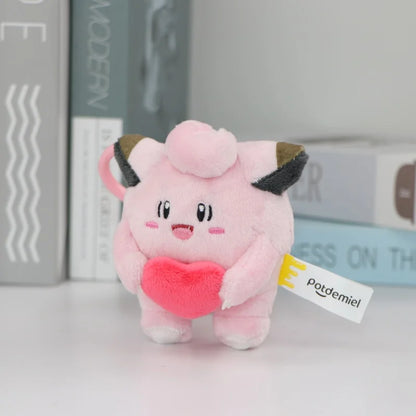 Pokemon Plush Keychain Anime Jigglypuff Gengar Sprigatito Urchin Mimikyu Sylveon Mew Umbreon Rowlet Stuffed Plushies Toys Gifts