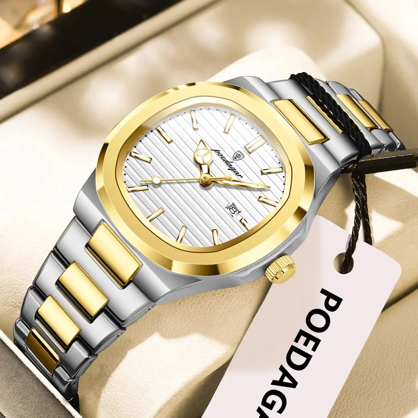 POEDAGAR Original Quartz Women Watch Stainless Steel Waterproof Luminous Ladies Watch Date Fashion Elegant Woman’s Watches Reloj