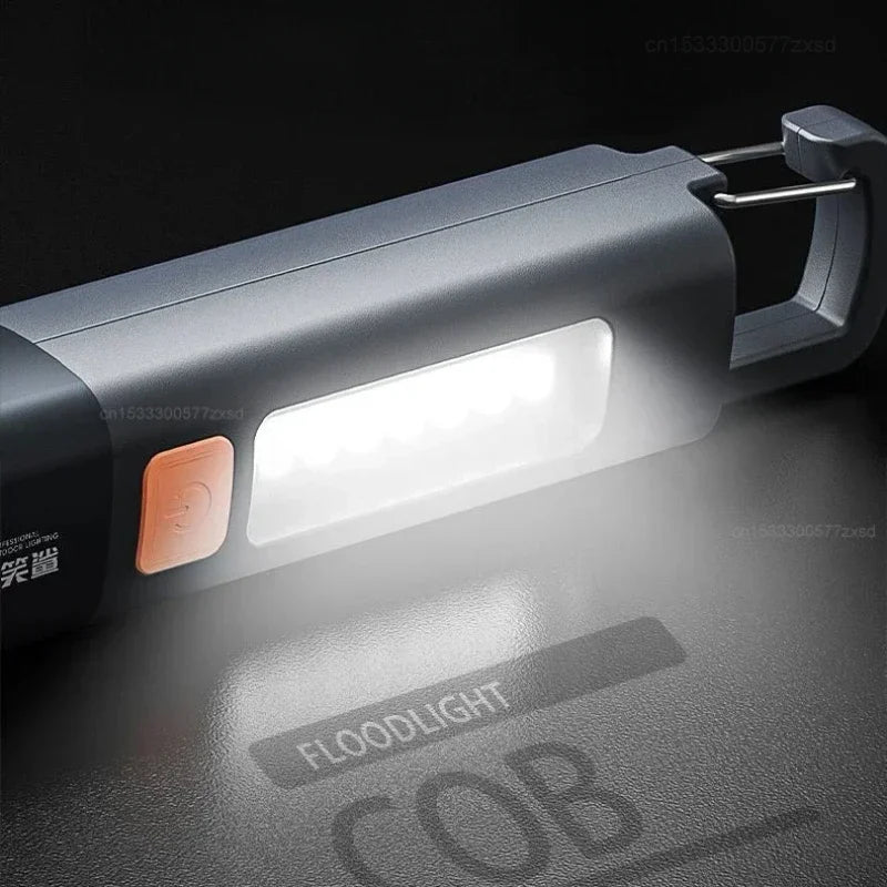 Mijia Outdoor Flashlight Portable Strong Light Variable Focus with Floodlight Side Lights Long Range Rechargeable Flashlight