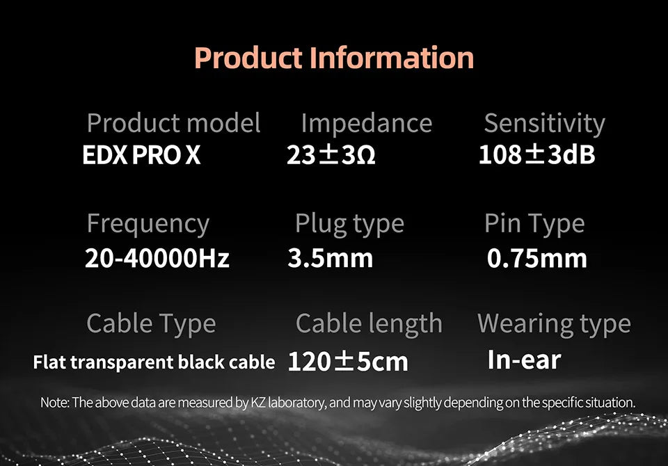 KZ EDX Pro X dynamic driving headphones in-ear monitoring earplugs HIFI bass hi-fi headphones stage sports headphones