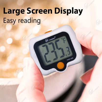 Digital Candy Thermometer with Stainless Steel Probe & Clamp for Sugar Cooking, Syrup Making, Deep Frying – Accurate ±1°F