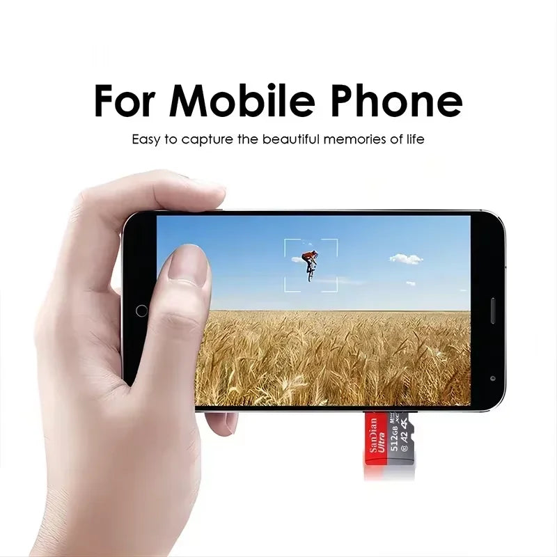 128GB Micro TF SD Card 256GB Memory Card Flash Card for Camera Phone Tablet with Adapter