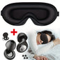 3D Sleep Mask With Noise Ear plug, Adjustable Strap, Light Blocking Night Eye Mask, Soft & Comfortable
