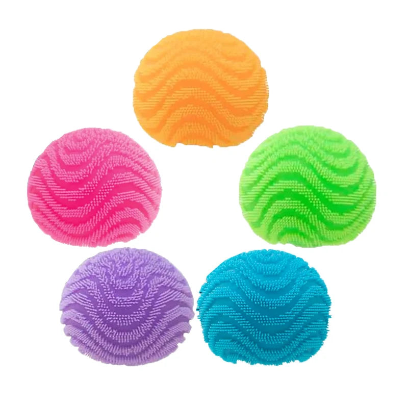 Stress Relief Squeeze Blind Box Nee Doh Fuzz Ball Sensory Squeeze Toy Textured Stress Relief Fidget Ball for Gift