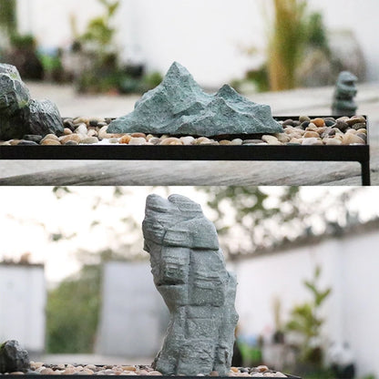 Sandstone Stone Miniature Mountain Fairy Garden Bonsai Rockery Lanscaping Ornaments Aquarium Decoration Accessories Home Decor