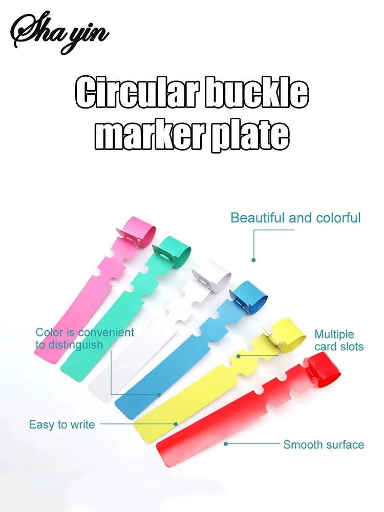 Garden100PCS Pvc Waterproof Ring For Flower Plant Labels, Seedlings, Orchids, Garden Floral Markers, Plastic Signboards