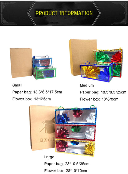 The middle Flower Box Production Dream Bag Magic Tricks Close Up Easy  Accessories  Paper  Empty  Output