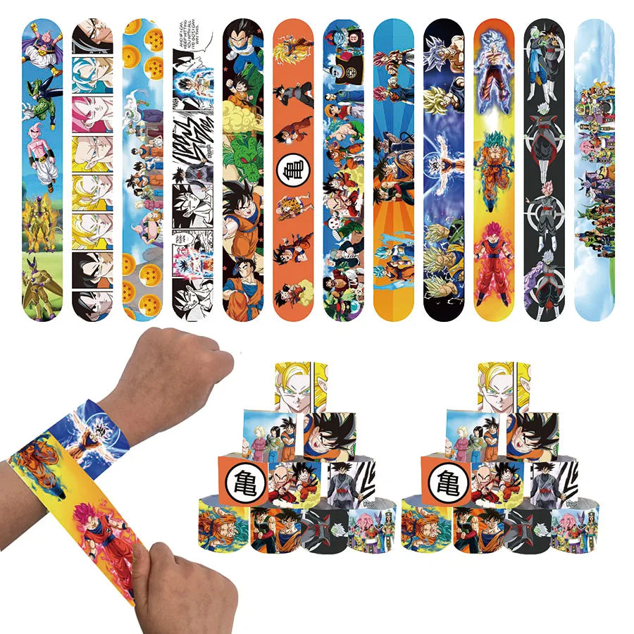 Anime Dragon Ball Party Favors Seal Stamps Slap Bracelets Stickers Gifts Bag Goodie Bag Fillers Birthday Party Gifts Wedding