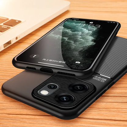 Oppo Reno 14F 5G Case Luxury Soft Leather Phone Cases for Reno14 F Reno14F 5G CPH2743 6.57“ ”Car Magnetic Holder Back Cover