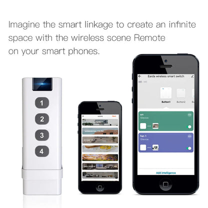 Tuya ZigBee Smart Scene Switch 1-4 Gang Portable Mini Design For Home Smart Life Remote Control Automation Scenario Switches
