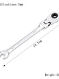 7mm Ratchet Wrench of Keys Spanner Set Hand Tool 72-Tooth Ratcheting Flexible Head Mirror Finish 7mm Auto and Home Repair 1 pcs