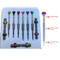 Kwong Yuen Watch Repair Kits Three types of 6 pics Steel Screwdrivers Set with 6 Pcs Spare Bladesc for NH35 for Watchmaker